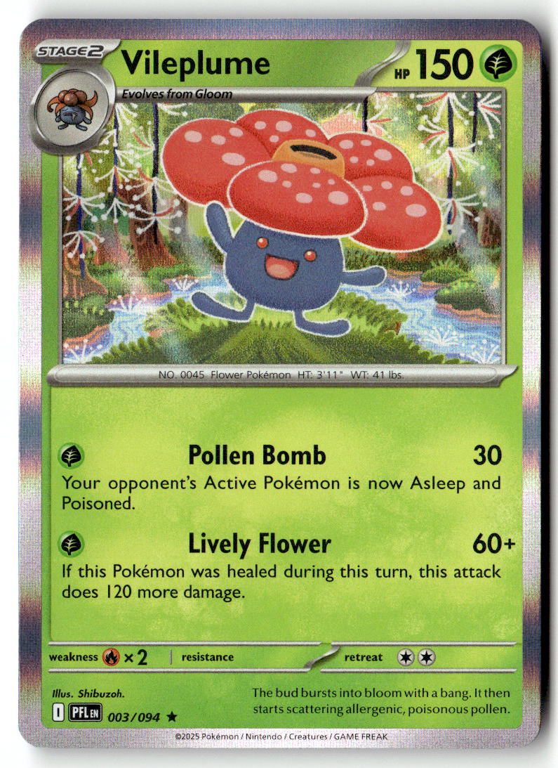 Front of Vileplume 003/094 from Phantasmal Flames