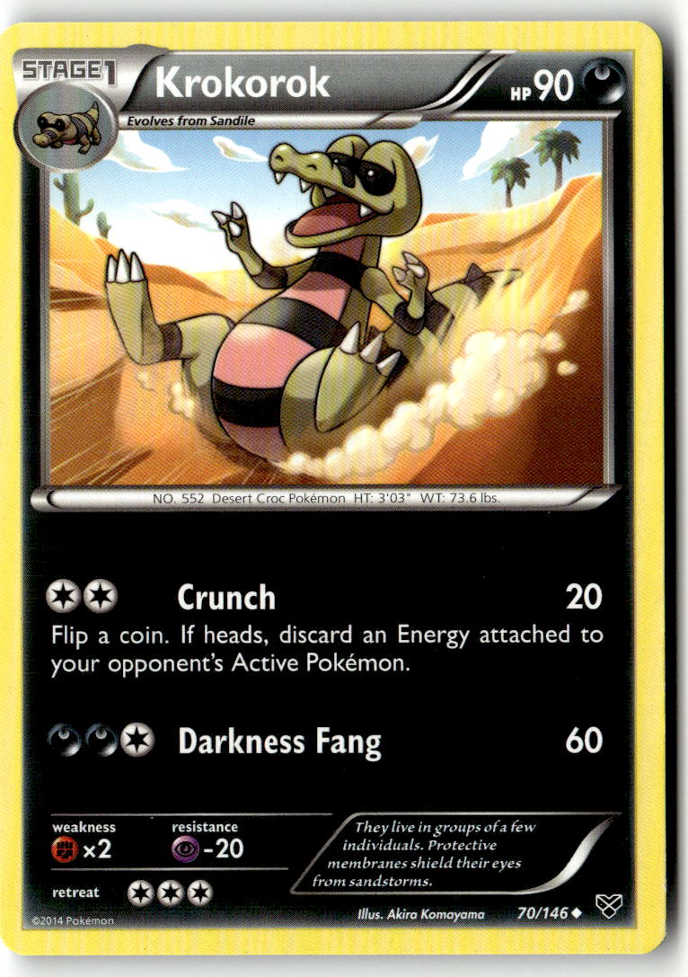 Front of Krokorok 70/146 from XY Base Set