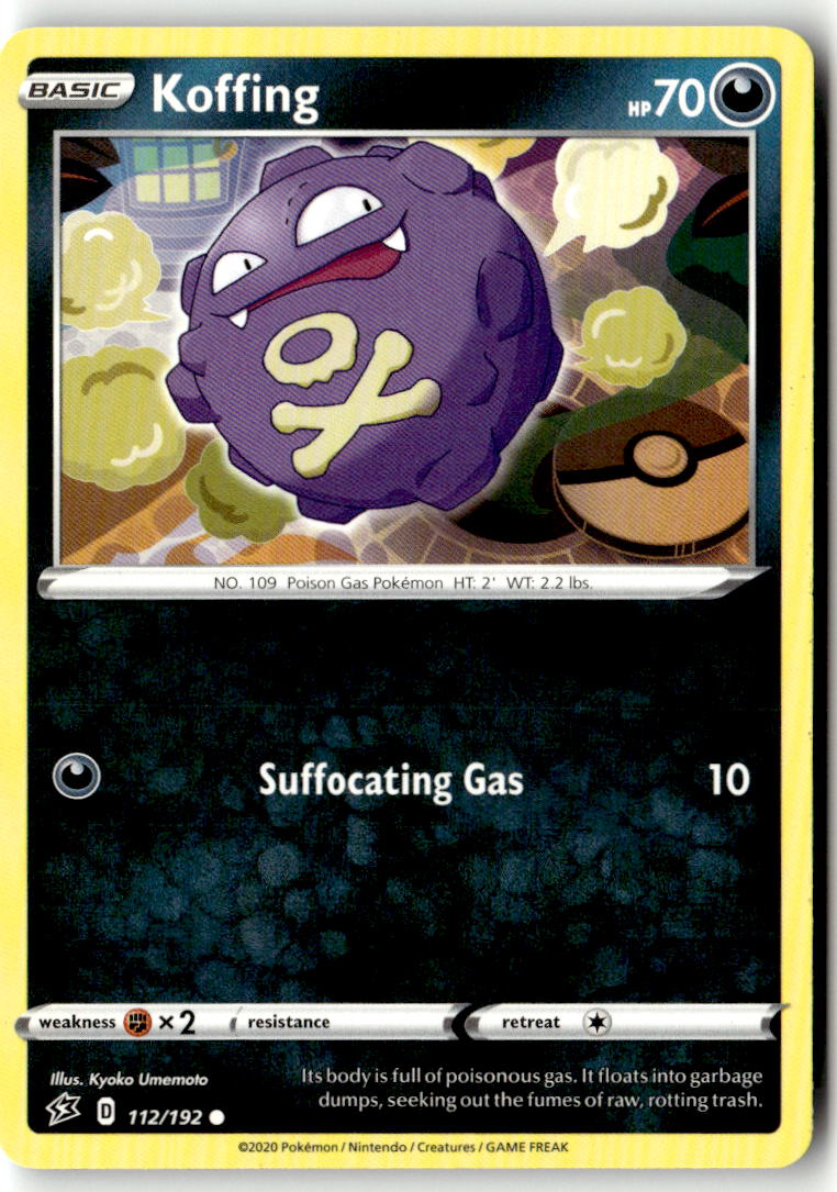 Front of Koffing 112/192 from Rebel Clash
