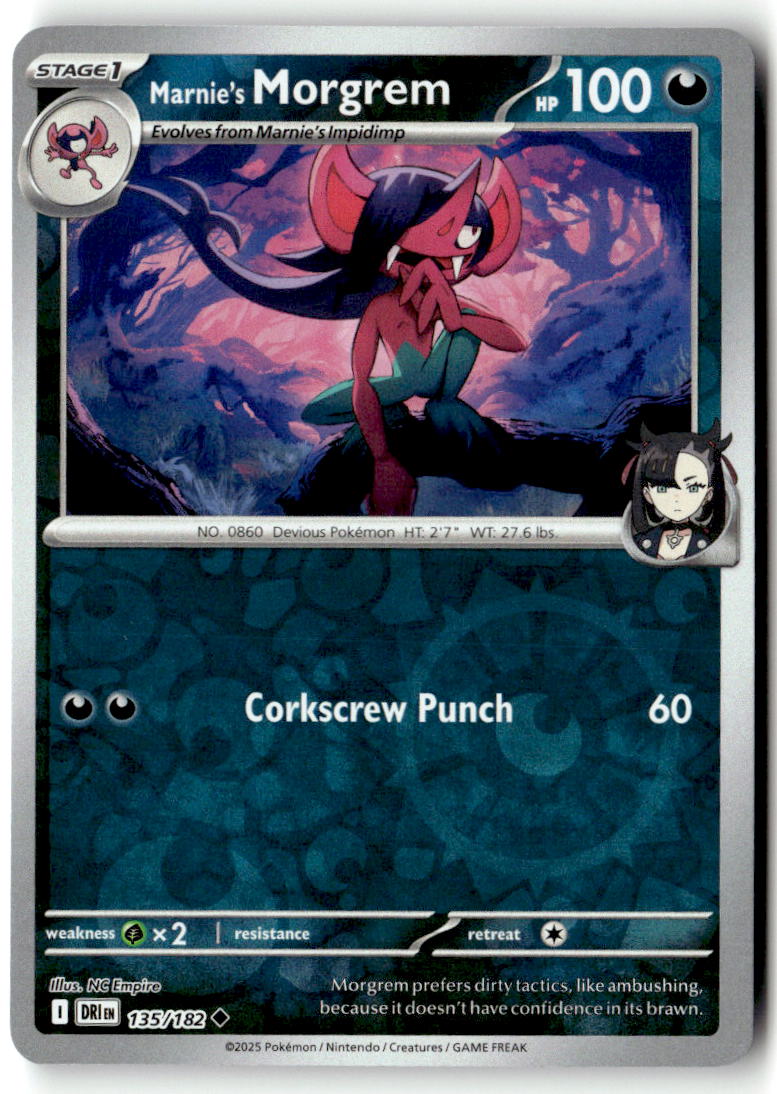 Front of Marnie's Morgrem 135/182 from Destined Rivals