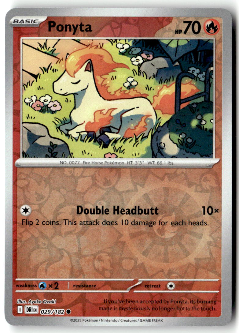 Front of Ponyta 029/182 from Destined Rivals