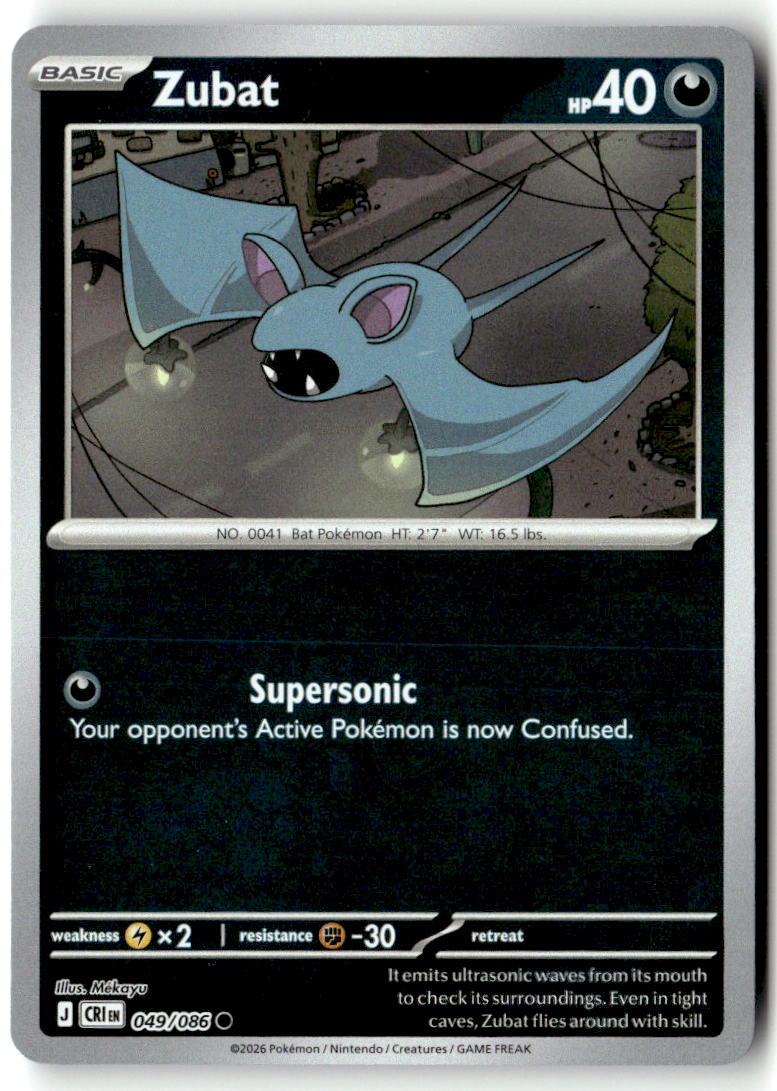 Front of Zubat 049/086 from Chaos Rising