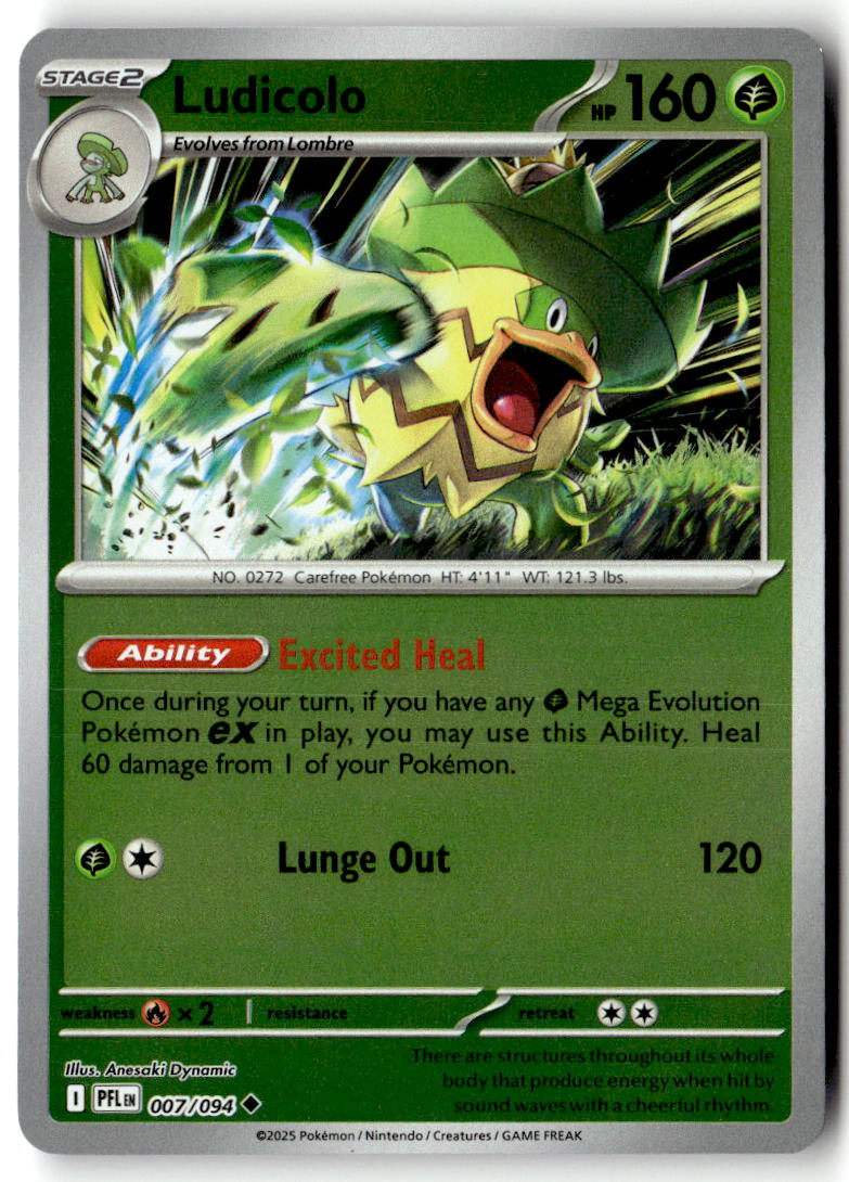 Front of Ludicolo 007/094 from Phantasmal Flames