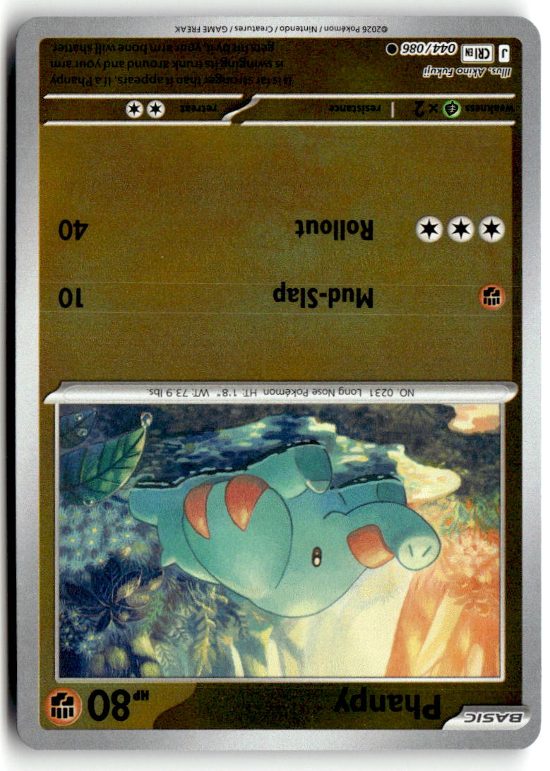 Front of Phanpy 044/086 from Chaos Rising
