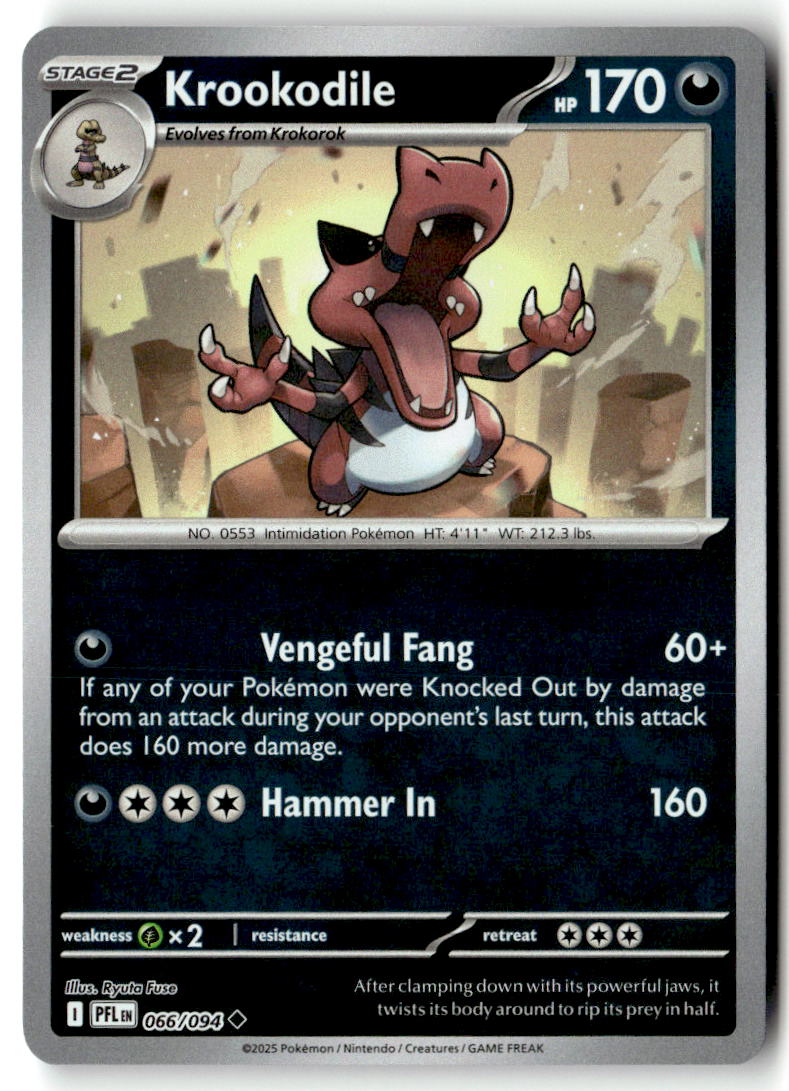 Front of Krookodile 066/094 from Phantasmal Flames