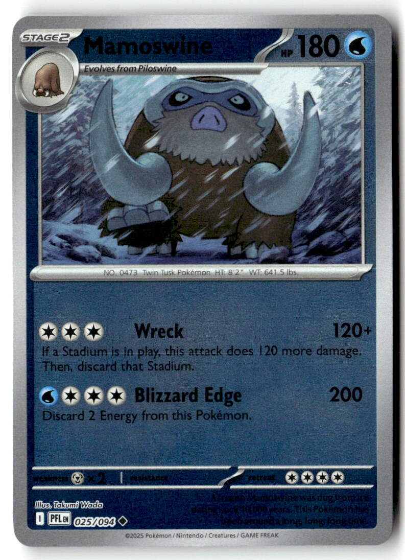 Front of Mamoswine 025/094 from Phantasmal Flames