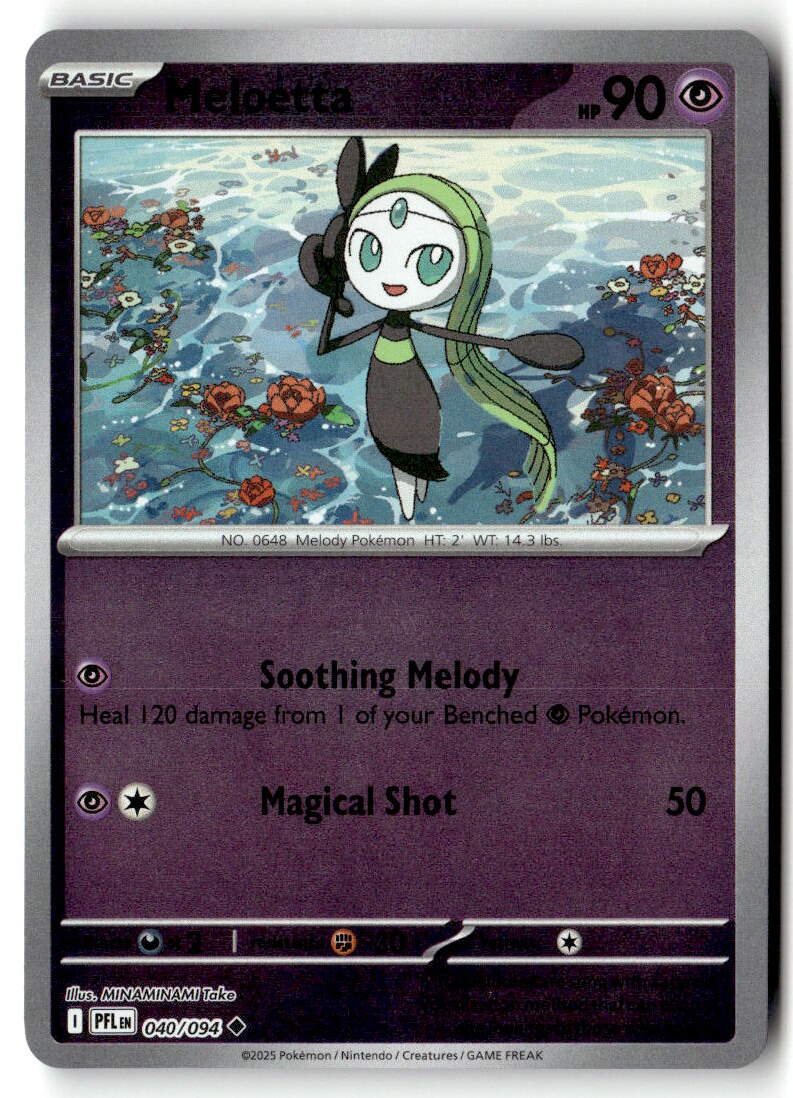 Front of Meloetta 040/094 from Phantasmal Flames