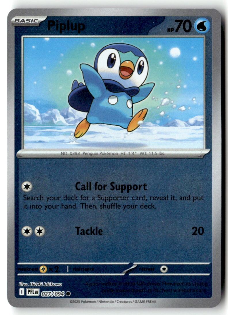 Front of Piplup 027/094 from Phantasmal Flames