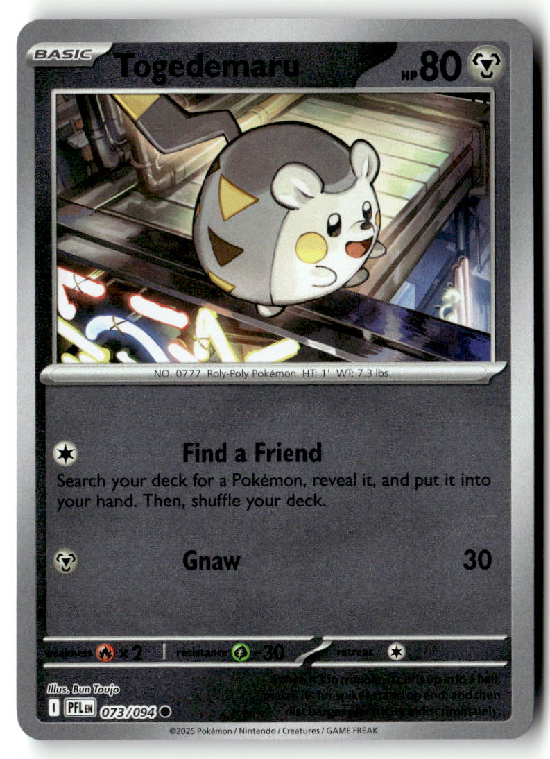 Front of Togedemaru 073/094 from Phantasmal Flames