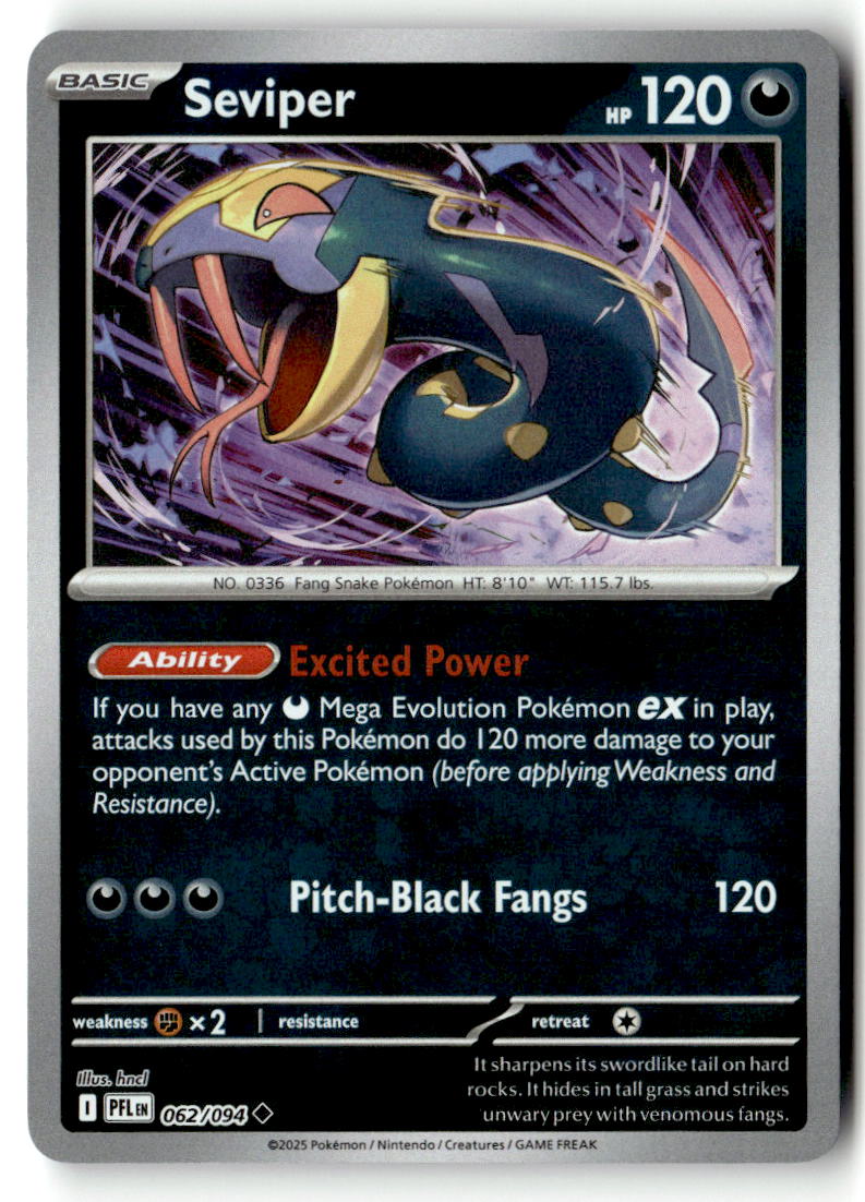 Front of Seviper 062/094 from Phantasmal Flames