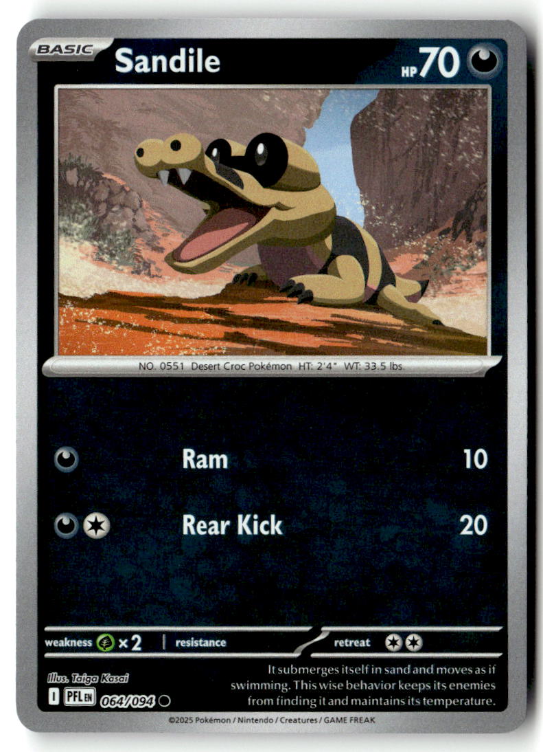 Front of Sandile 064/094 from Phantasmal Flames