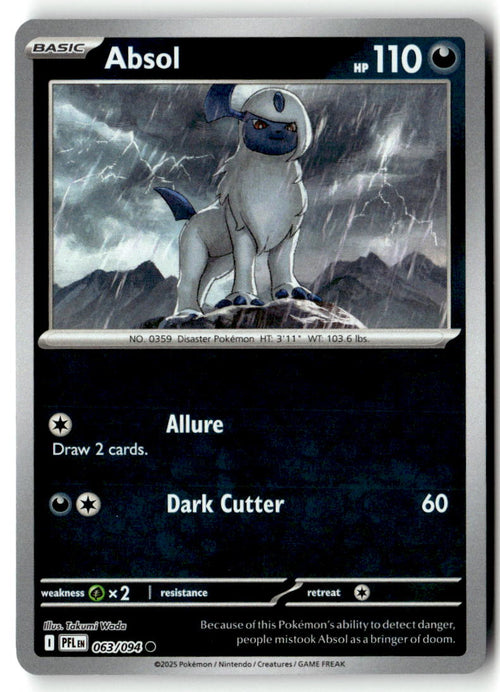 Front of Absol 063/094 from Phantasmal Flames