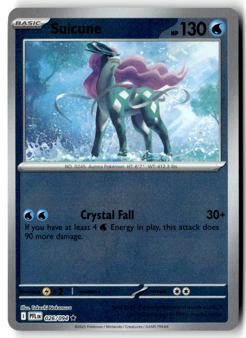 Front of Suicune 026/094 from Phantasmal Flames
