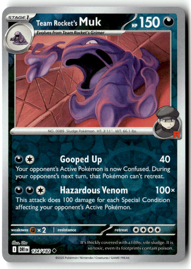 Front of Team Rocket's Muk 124/182 from Destined Rivals