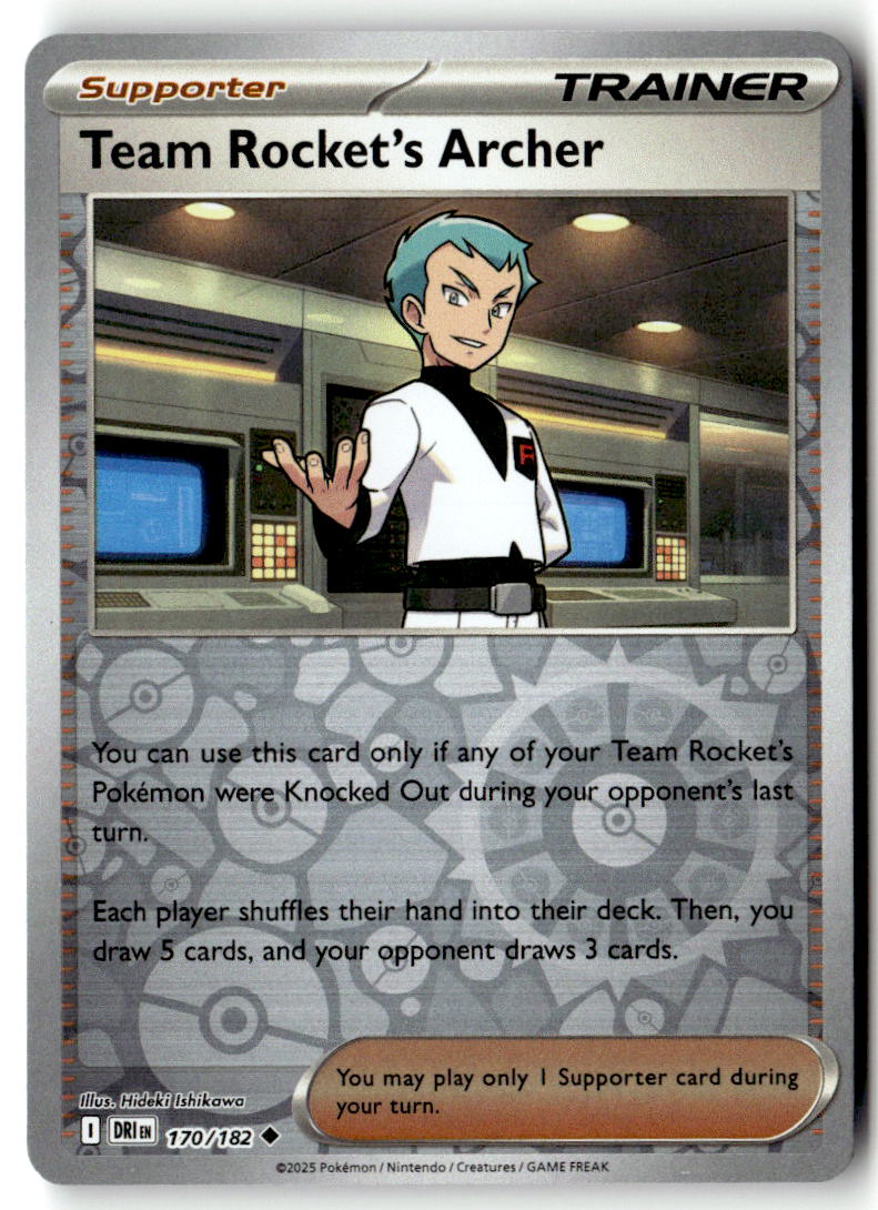 Front of Team Rocket's Archer 170/182 from Destined Rivals