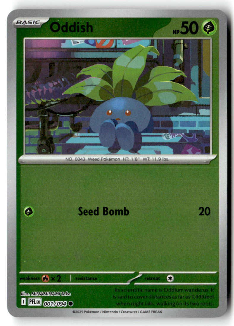 Front of Oddish 001/094 from Phantasmal Flames