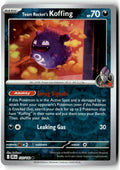Front of Team Rocket's Koffing 125/182 from Destined Rivals
