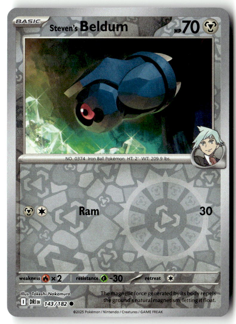 Front of Steven's Beldum 143/182 from Destined Rivals
