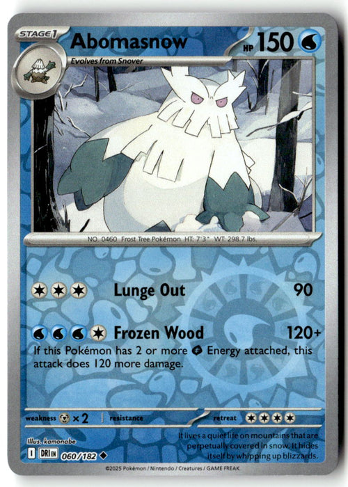 Front of Abomasnow 060/182 from Destined Rivals
