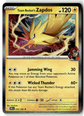 Front of Team Rocket's Zapdos 070/182 from Destined Rivals