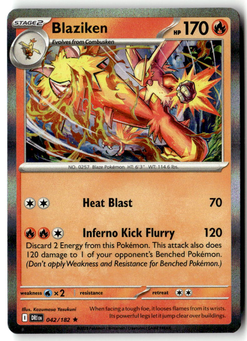 Front of Blaziken 042/182 from Destined Rivals