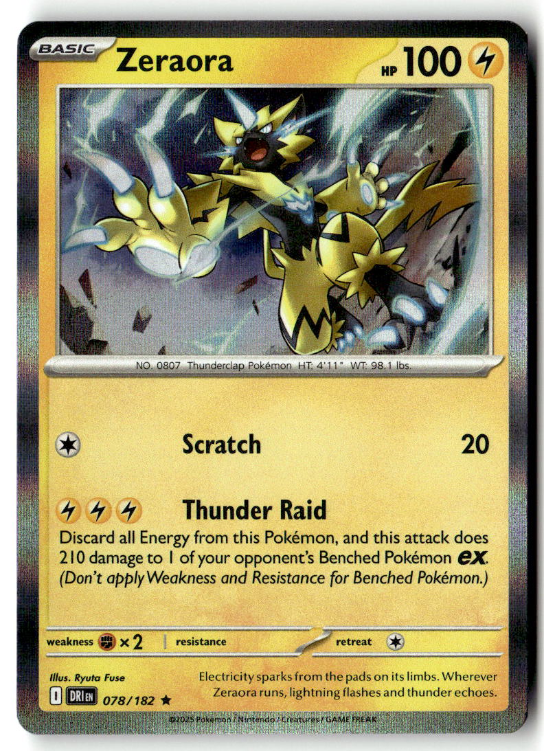 Front of Zeraora 078/182 from Destined Rivals