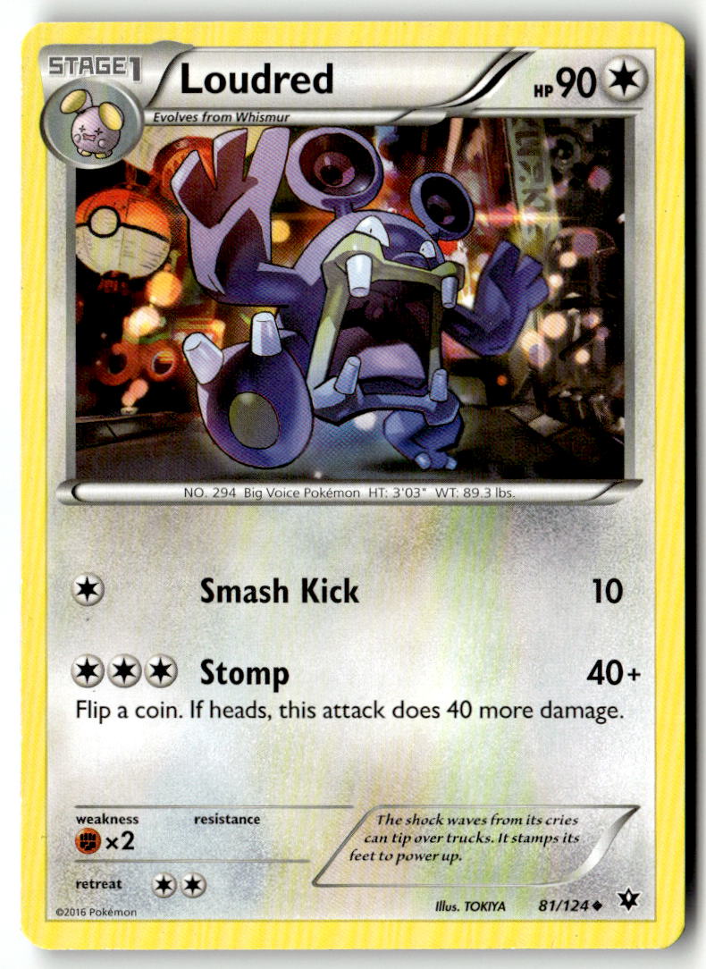 Front of Loudred 81/124 from XY - Fates Collide