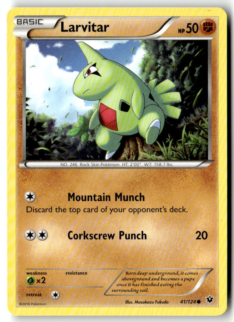 Front of Larvitar (41) 41/124 from XY - Fates Collide