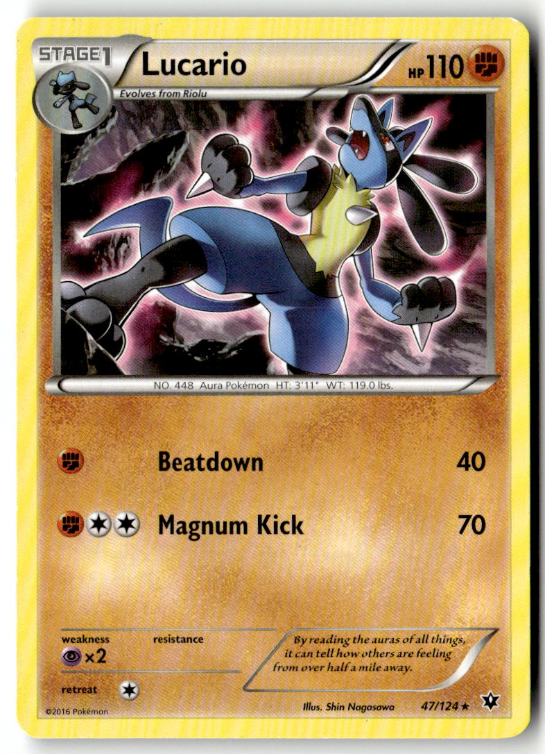 Front of Lucario (47) 47/124 from XY - Fates Collide