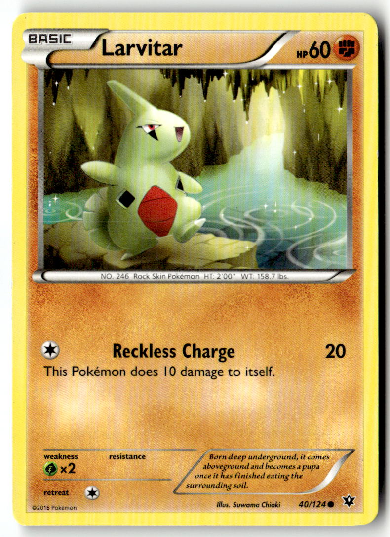 Front of Larvitar (40) 40/124 from XY - Fates Collide