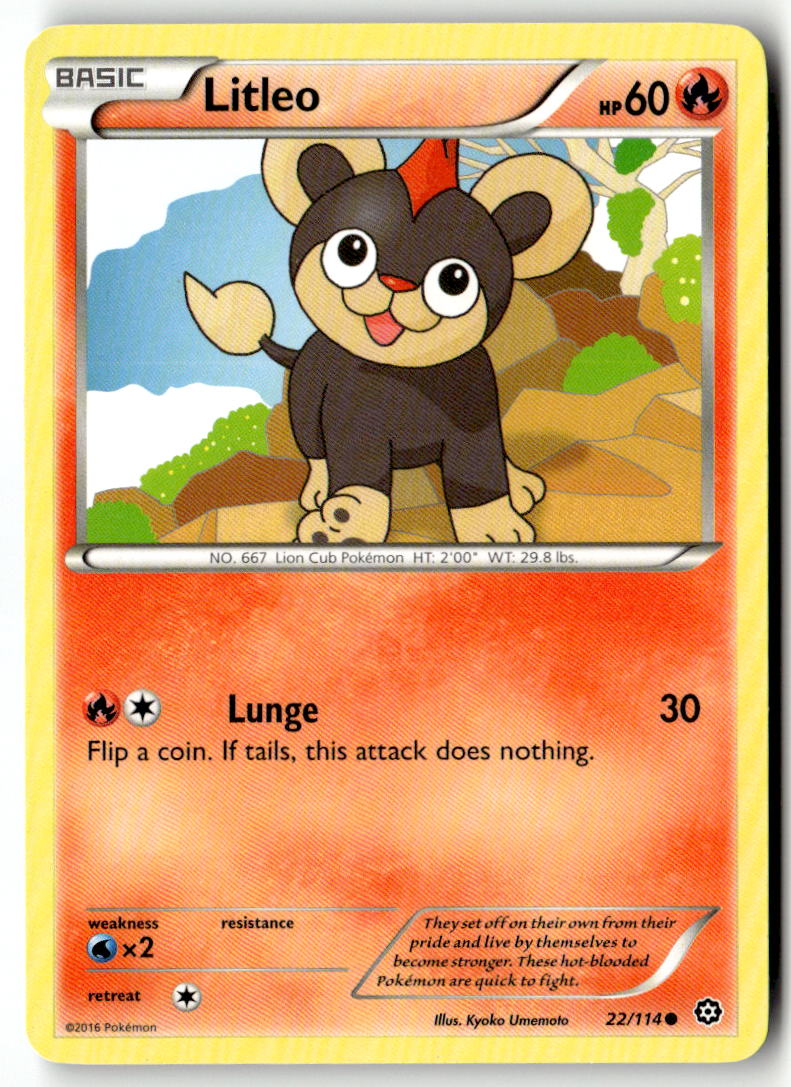 Front of Litleo 22/114 from XY - Steam Siege