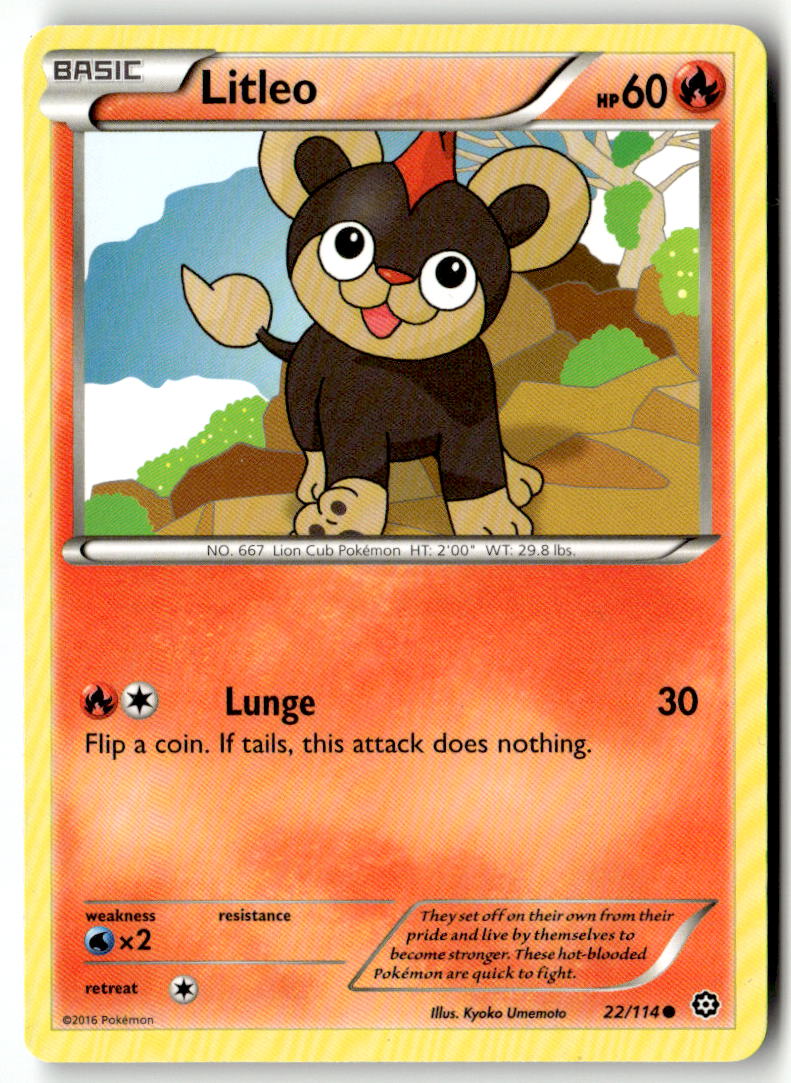 Front of Litleo 22/114 from XY - Steam Siege