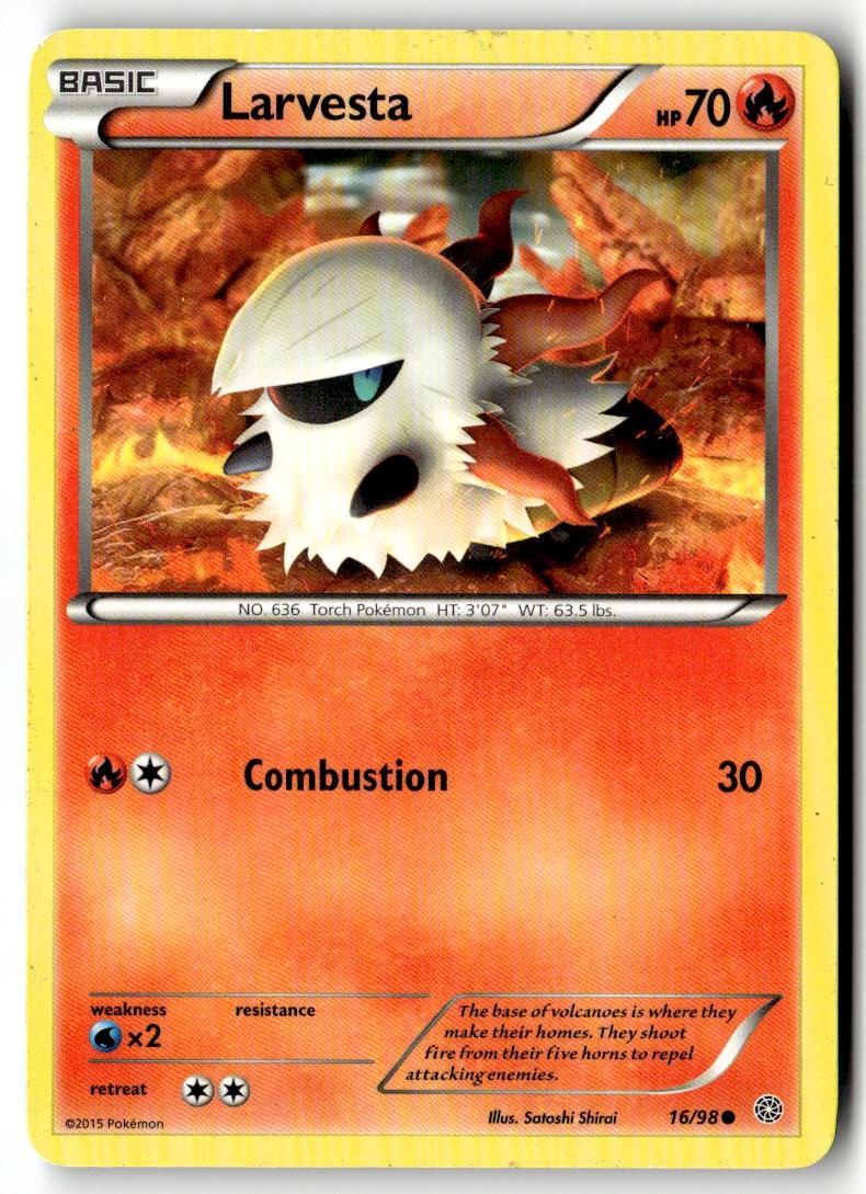 Front of Larvesta 16/98 from XY - Ancient Origins