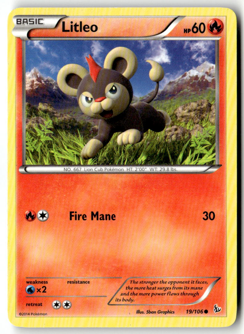 Front of Litleo (19) 19/106 from XY - Flashfire