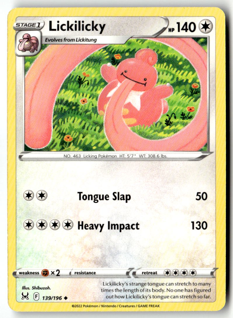 Front of Lickilicky 139/196 from Lost Origin