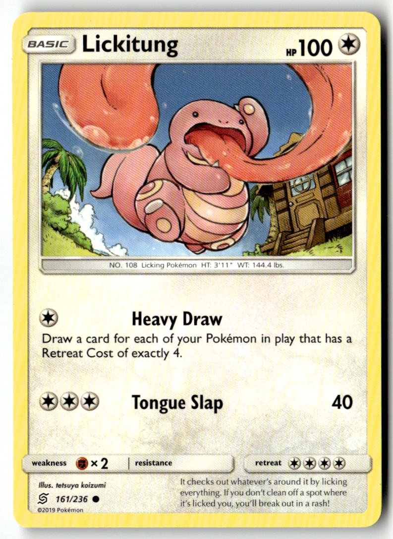 Front of Lickitung 161/236 from SM - Unified Minds