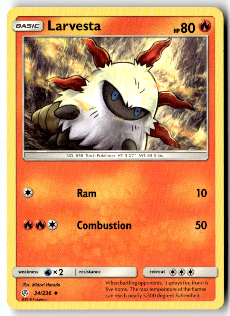 Front of Larvesta 34/236 from SM - Cosmic Eclipse