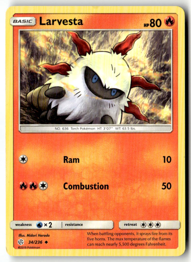 Front of Larvesta 34/236 from SM - Cosmic Eclipse