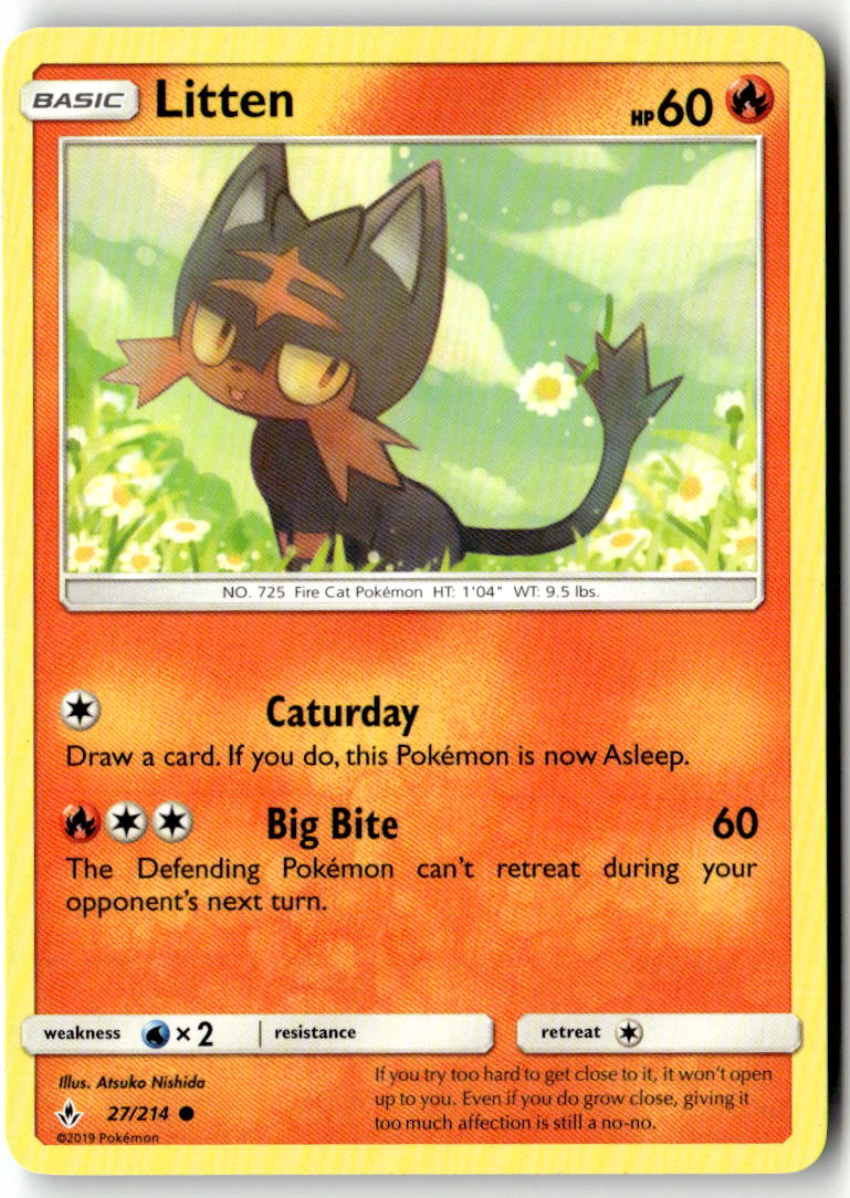 Front of Litten (27) 27/214 from SM - Unbroken Bonds