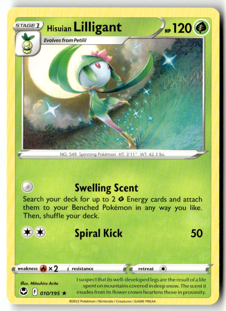 Front of Hisuian Lilligant 010/195 from Silver Tempest