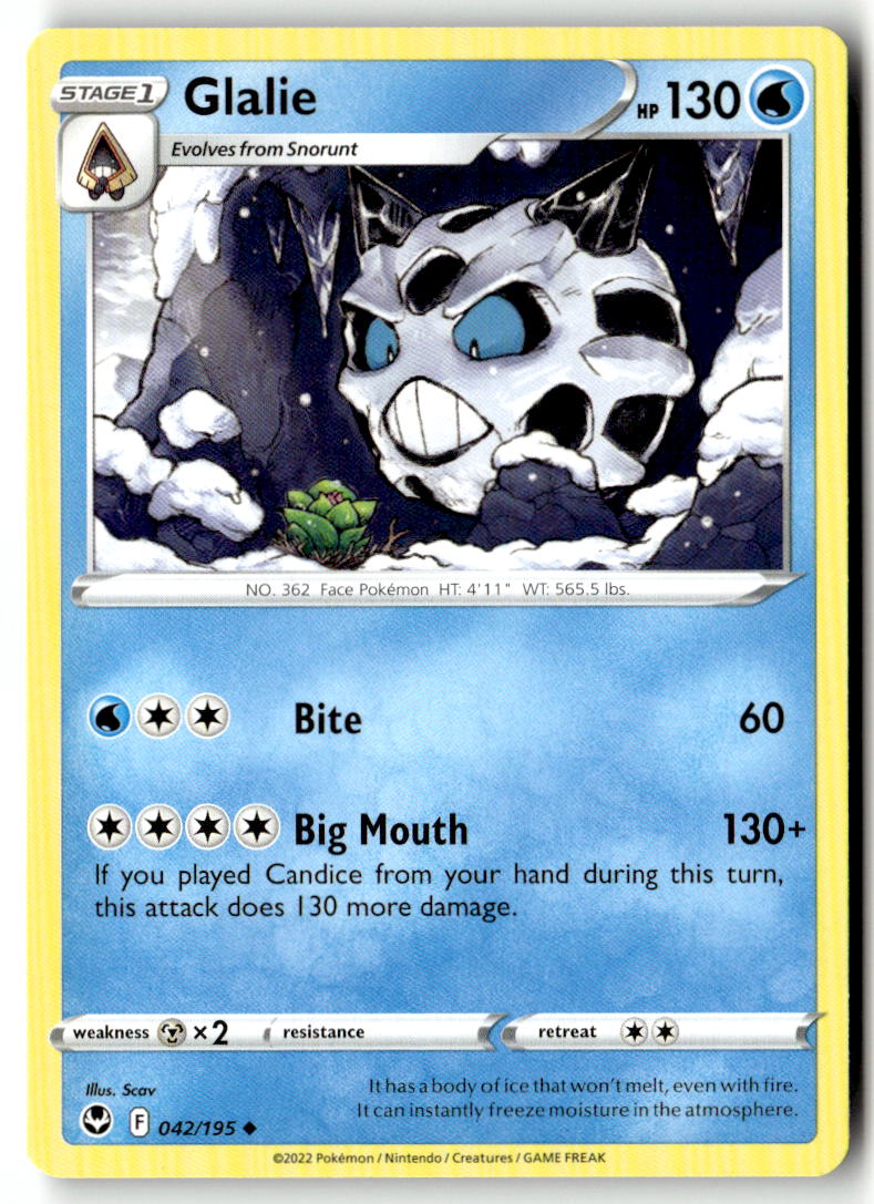 Front of Glalie 042/195 from Silver Tempest