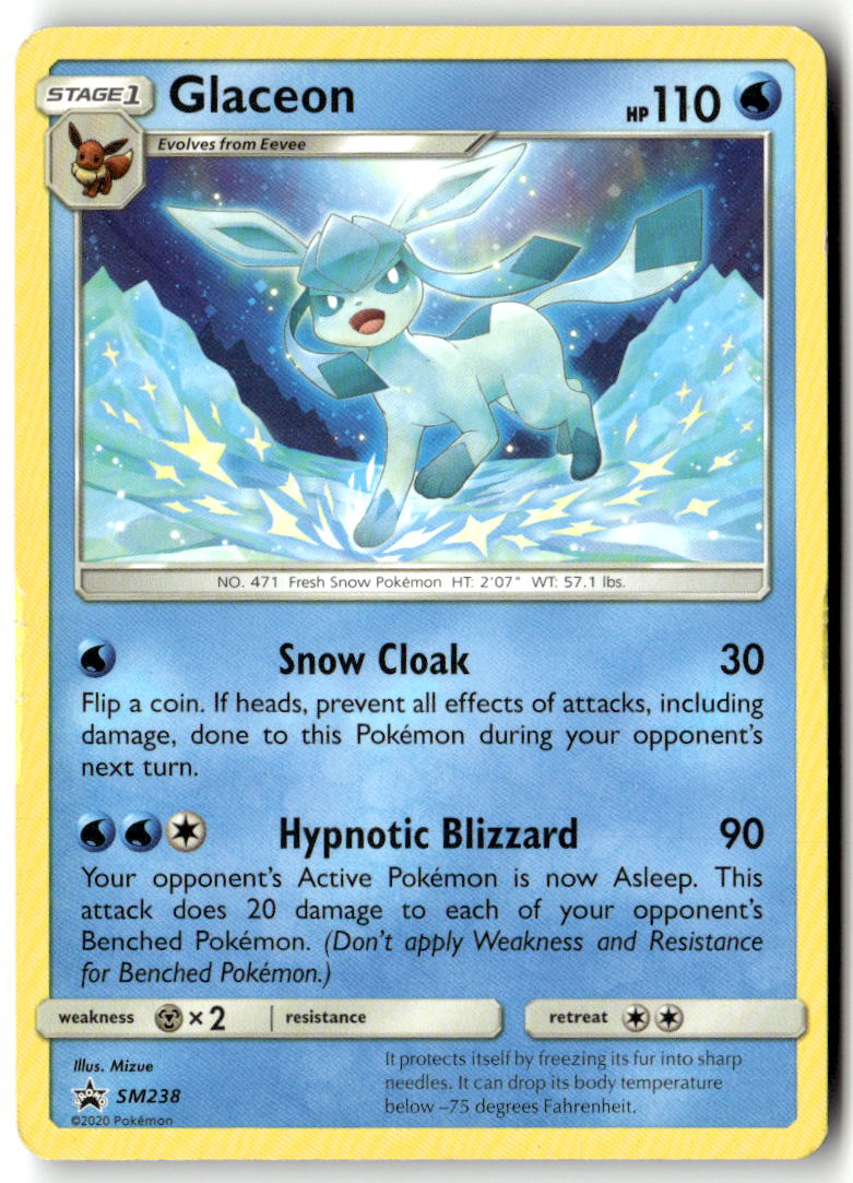 Front of Glaceon SM238 from SM Promos