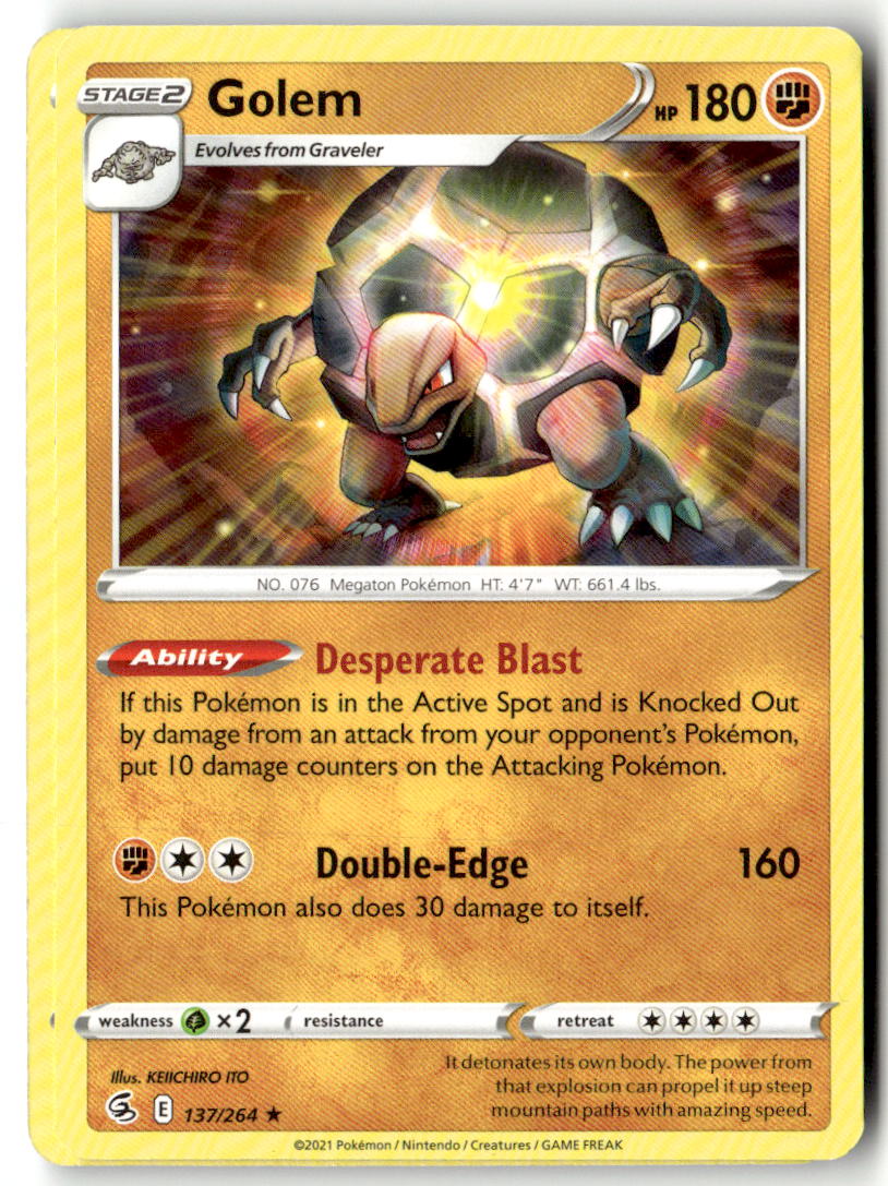 Front of Golem 137/264 from Fusion Strike