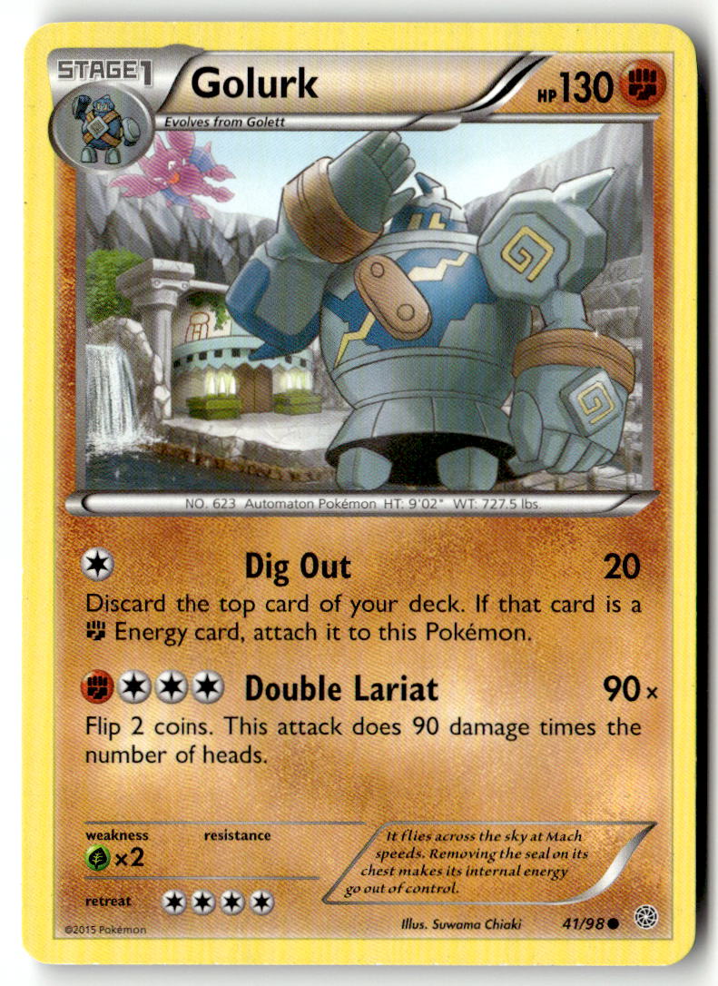 Front of Golurk (41) 41/98 from XY - Ancient Origins
