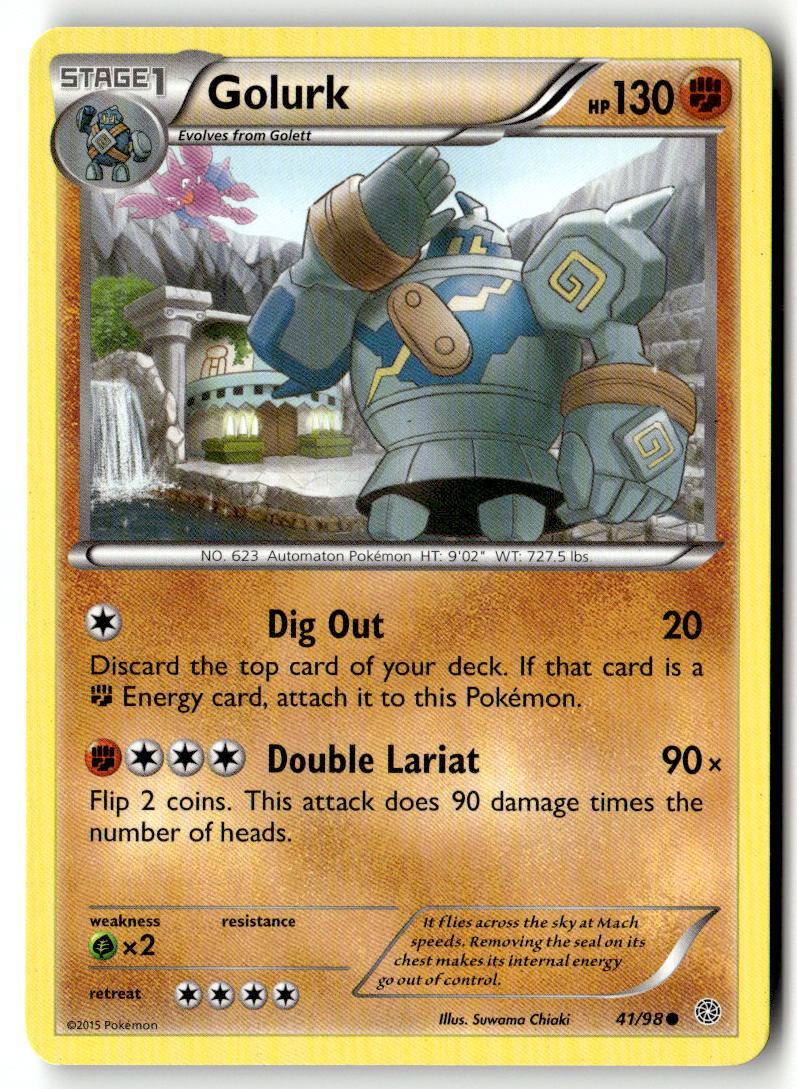 Front of Golurk (41) 41/98 from XY - Ancient Origins