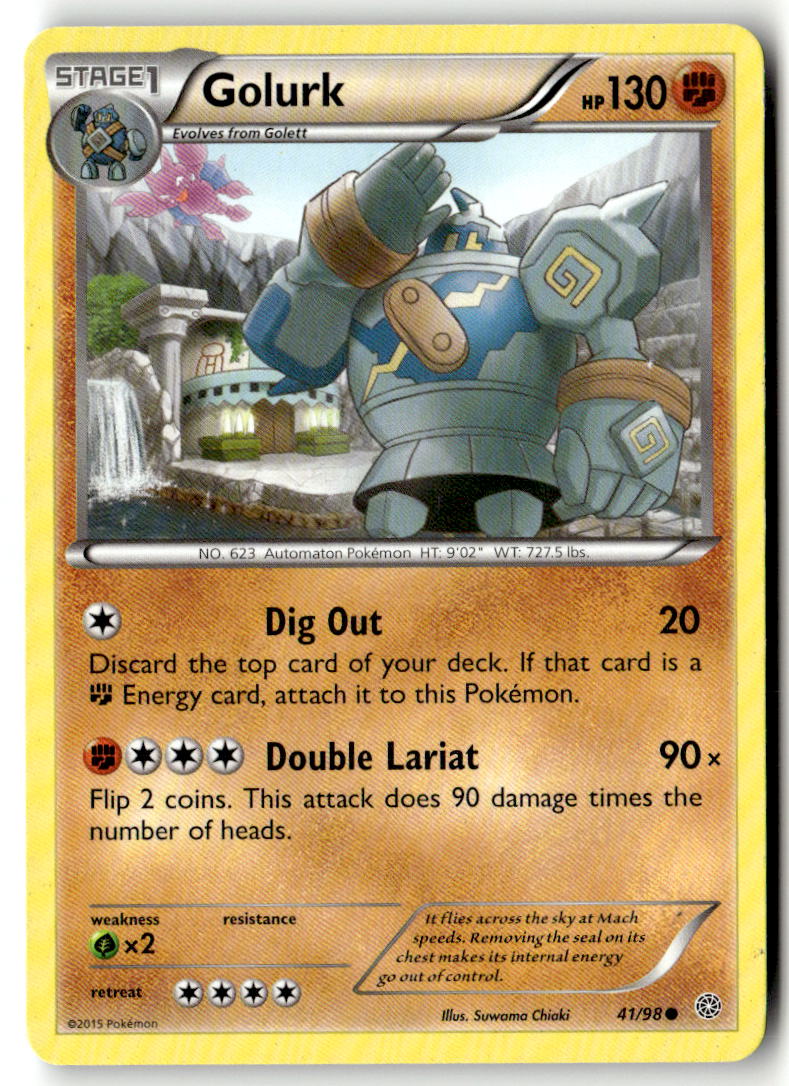 Front of Golurk (41) 41/98 from XY - Ancient Origins