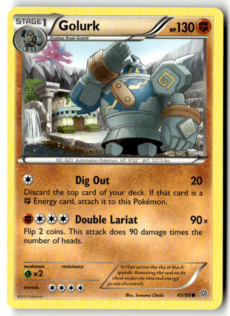 Front of Golurk (41) 41/98 from XY - Ancient Origins