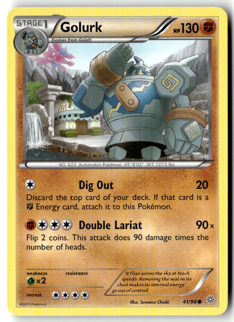 Front of Golurk (41) 41/98 from XY - Ancient Origins