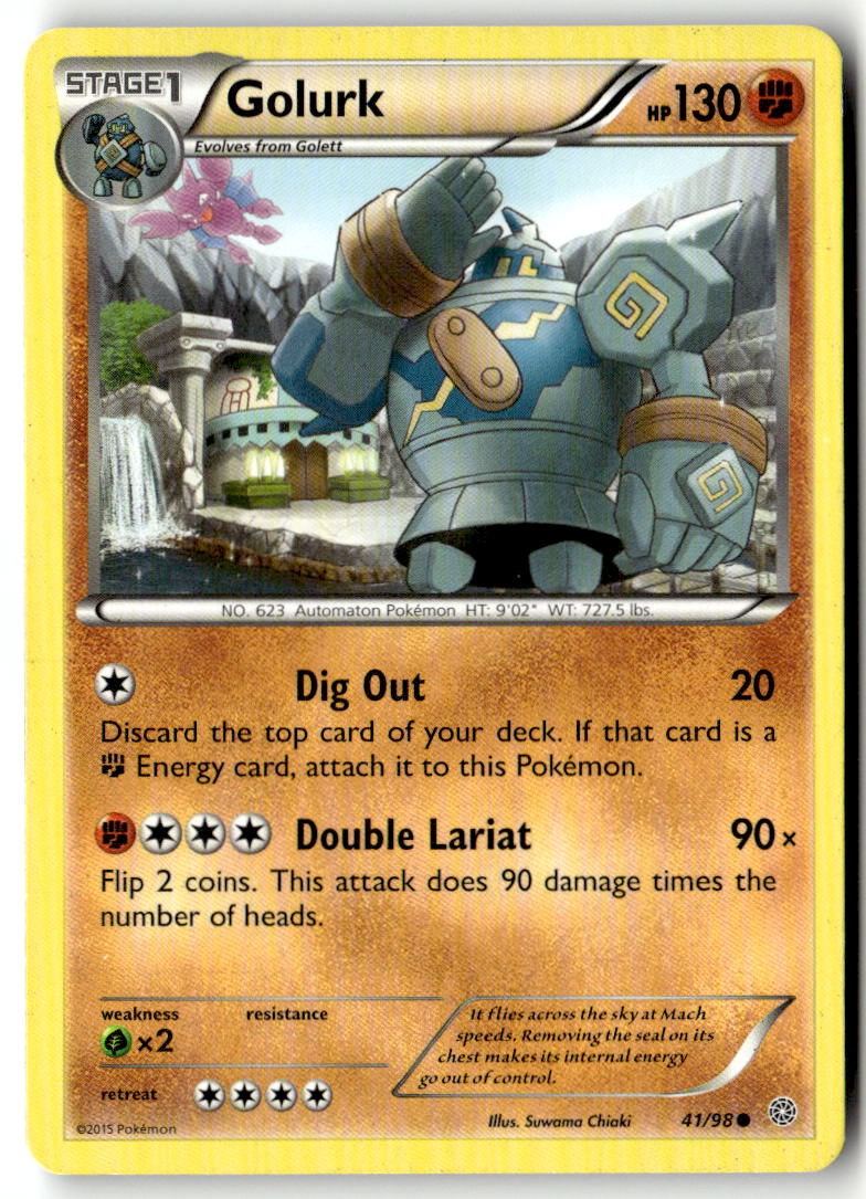 Front of Golurk (41) 41/98 from XY - Ancient Origins