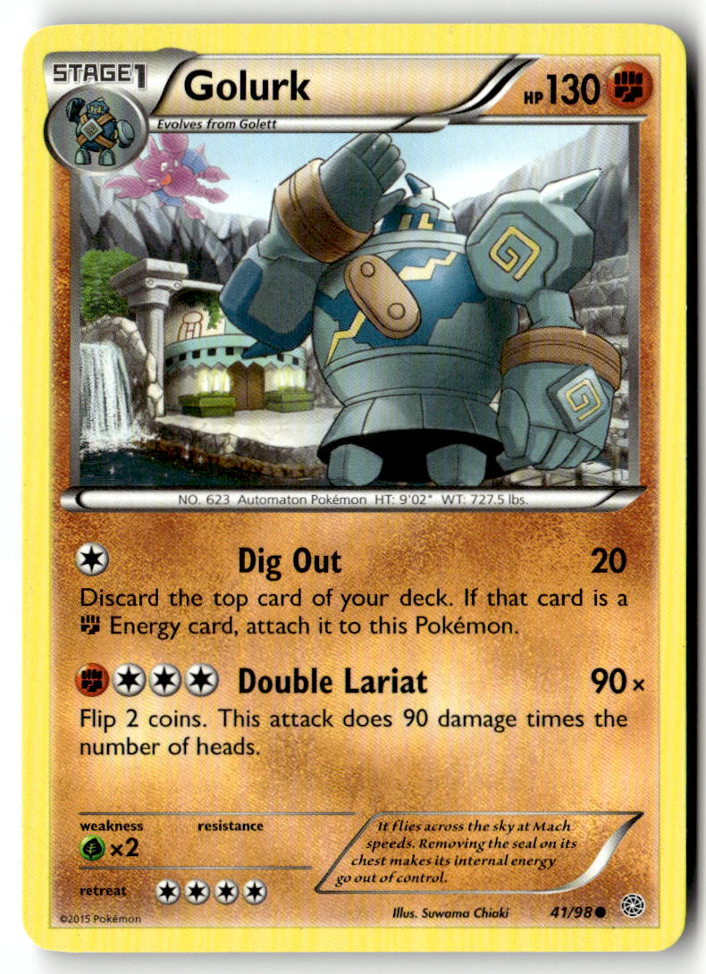Front of Golurk (41) 41/98 from XY - Ancient Origins